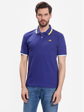 La Martina La Martina Polokošile VMP006 PK001 Modrá Slim Fit