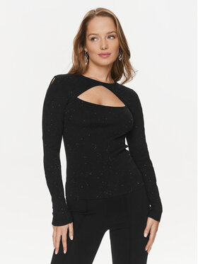 Guess Guess Pulover Laurel W4RR34 Z34O0 Negru Regular Fit