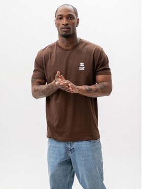 Good Luck Good Luck T-Shirt Koszulka Z Krótkim Rękawem Brązowa Męska GOOD LUCK Koniczyna XXL Brązowy Regular Fit