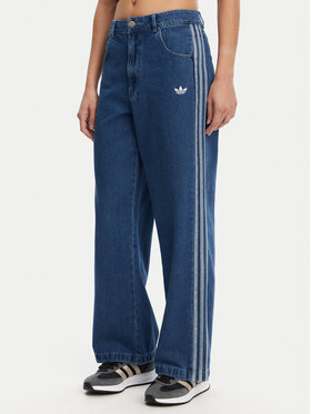 adidas adidas Blugi adicolor Denim 3-Stripes JD2574 Albastru Wide Leg