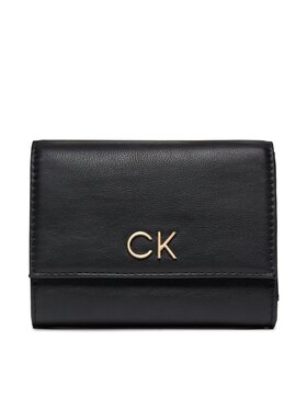 Calvin Klein Calvin Klein Portofel Mare de Damă Re-Lock Trifold Md K60K608994 Negru