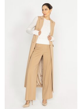 Deni Cler Milano Deni Cler Milano Spodnie materiałowe W-DC-5251-D5-D1-13-1 Beżowy Loose Leg