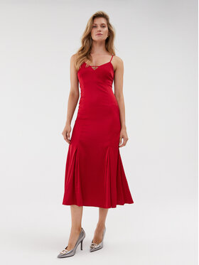 Guess Guess Sukienka codzienna W3BK0T WEFC2 Czerwony Regular Fit