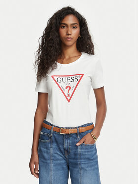 Guess Guess T-shirt W1YI1B I3Z14 Bijela Slim Fit