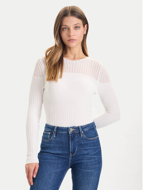 Guess Guess Pulover W5BR62 Z0890 Écru Slim Fit