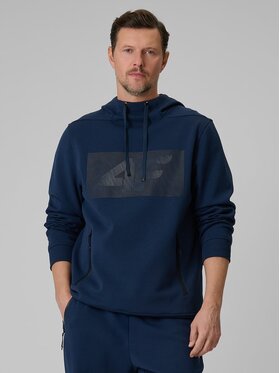 4F 4F Μπλούζα 4FRSS26TSWSM2975-31S Σκούρο μπλε Regular Fit