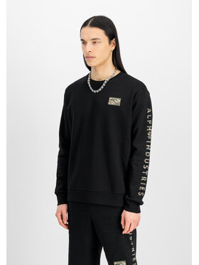 Alpha Industries Alpha Industries Bluza Camo Sleeve Sweatshirt Czarny Regular Fit