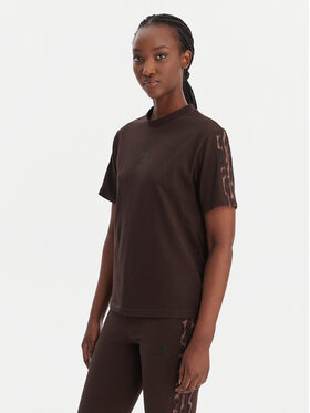 adidas adidas T-Shirt Seasonal Essentials Leopard Print KE8830 Braun Regular Fit