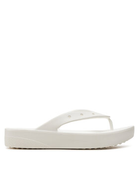 Crocs Crocs Šlepetės per pirštą Classic Platform Flip W 207714 Balta