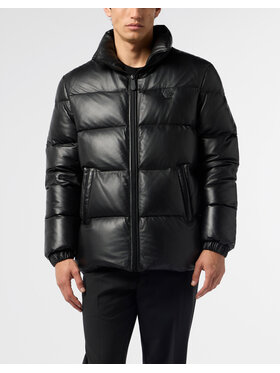 PHILIPP PLEIN PHILIPP PLEIN Kožená bunda 26031 Černá Regular Fit