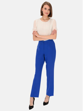 Potis & Verso Potis & Verso Spodnie damskie Gustawa Niebieski Slim Fit