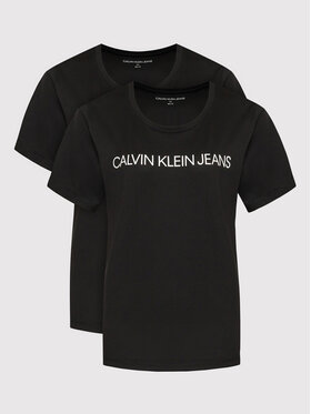 Calvin Klein Jeans Plus 2 t-kreklu komplekts J20J217516 Melns Slim Fit