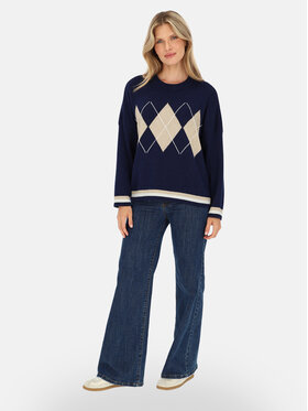 L’AF L’AF Sweter Flawia Granatowy Oversize