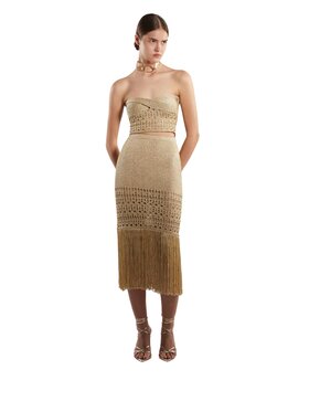Simona Corsellini Simona Corsellini Gonna goo0101-v0730 Oro Regular Fit