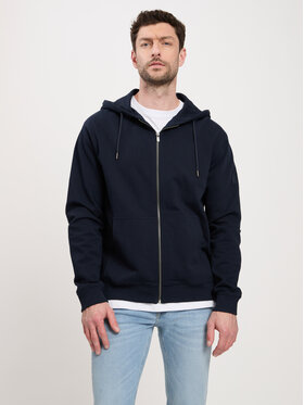 Cross Jeans Cross Jeans Bluza 25453-001 Granatowy Zipped Hoodie Fit