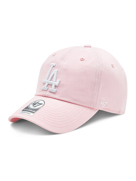 47 Brand Los Angeles LA Dodgers Clean Up Hat Cap Rose Pink/White