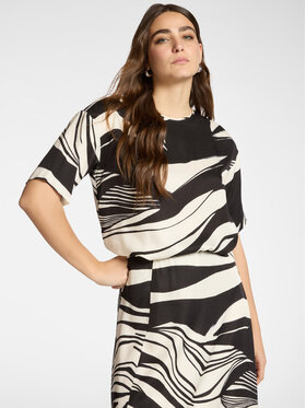 Elena Mirò Elena Mirò Bluzka 2160Z100042N001 Czarny Boxy Fit