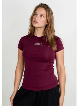 DKaren Sport DKaren Sport Bluzka EQ31 Bordowy Classic Fit