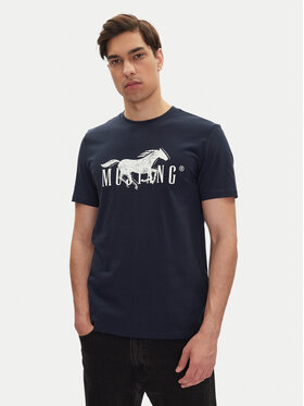 Mustang Mustang T-Shirt Austin 1016279 Dunkelblau Regular Fit