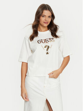 Guess Guess T-krekls V4YI06 I3Z14 Écru Boxy Fit