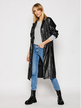 Rains Rains Prechodný kabát String 1835 Čierna Regular Fit
