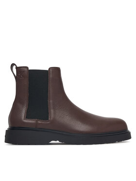 Calvin Klein Calvin Klein Jātnieku stila puszābaki Combat Ess Chelsea Boot Lth YM0YM01374 Brūns