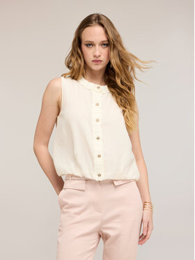 Motivi Motivi Top D056Q000563N011 Biały Regular Fit