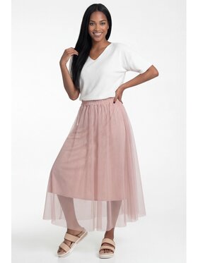 FIGL FIGL Spódnica maxi M1307 Różowy A-Line Fit