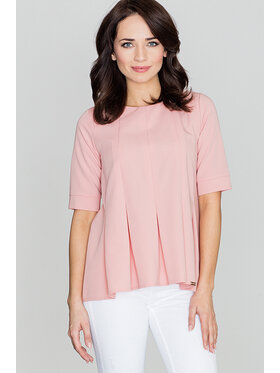 Lenitif Lenitif Bluzka K370 Różowy Regular Fit