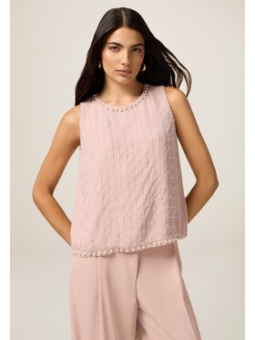 Oltre Oltre Blusa 2020R003108N006 Rosa Boxy Fit