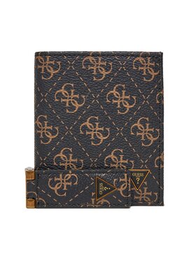 Guess Guess Rinkinys: piniginė ir raktų pakabukas Gift Box GFBOXM P3301 Ruda