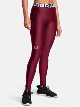 Under Armour Under Armour Legginsy 1383559-626 Bordowy Slim Leg