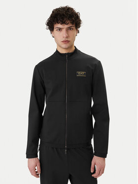 EA7 Emporio Armani EA7 Emporio Armani Džemperis ar kapuci 7M001334 AF16658 UC001 Melns Regular Fit