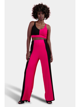Fobya Fobya Spodnie dzianinowe F1651 Czarny Regular Fit