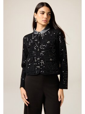 Oltre Oltre Cardigan M001J005304N033 Nero Boxy Fit