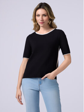 Oltre Oltre Kardigan M061J004787N033 Czarny Regular Fit
