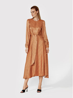 Simple Simple Kleid für den Alltag SUD070 Braun Regular Fit