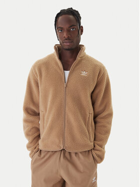 adidas adidas Полар Trefoil Essentials Teddy JW3530 Бежов Loose Fit