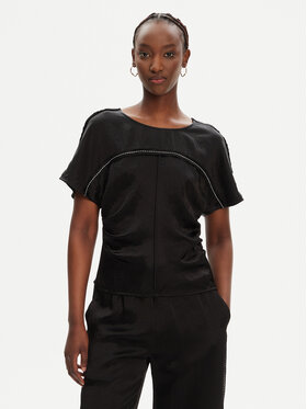 PINKO PINKO Bluzka 104596 A2BU Czarny Regular Fit