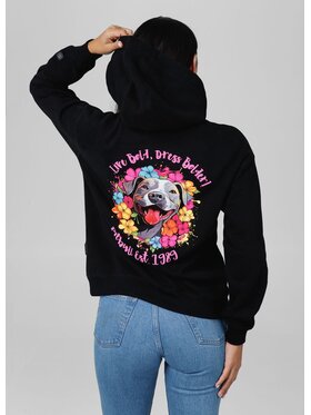PITBULL PITBULL Bluza Bluza damska z kapturem Happy-Pit M Czarny Regular Fit