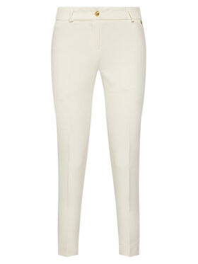 Maryley Maryley Hlače iz tkanine 25EB52Z/M24/43VA Écru Regular Fit