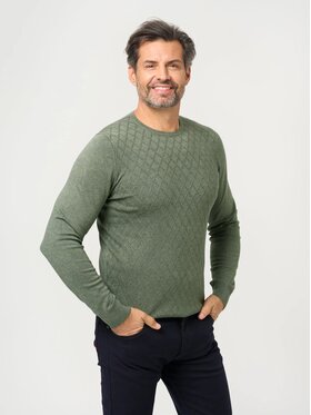 Willsoor Willsoor Sweter 71420 Zielony Anatomic Fit