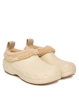 Crocs Crocs Παντόφλες Classic Lined Shorty 211380 Εκρού