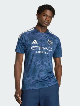 adidas adidas Koszulka techniczna New York City FC Błękitny Slim Fit
