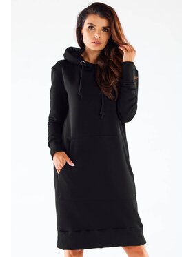 Infinite You Infinite You Sukienka dzianinowa M273 Czarny Basic Fit