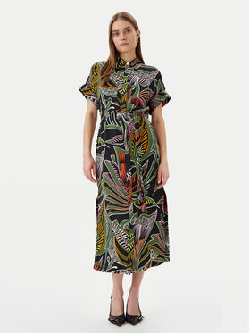 LOLA CASADEMUNT LOLA CASADEMUNT Sukienka koszulowa LS2516059 Zielony Relaxed Fit