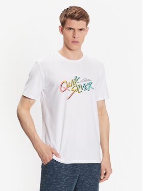 Quiksilver Quiksilver T-Shirt Signature Move EQYZT07223 Bílá Regular Fit