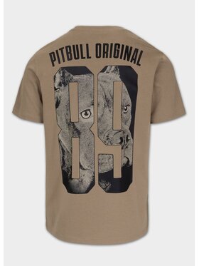 PITBULL PITBULL T-Shirt Koszulka męska EIGHTY NINE DOG L Beżowy Regular Fit