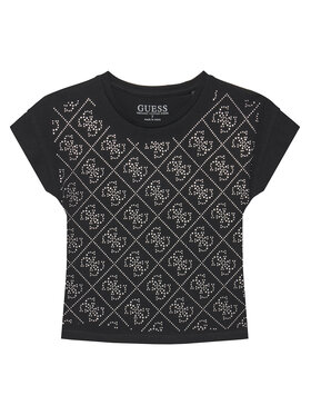 Guess Guess Tričko J5YI37 K6YW4 Čierna Regular Fit
