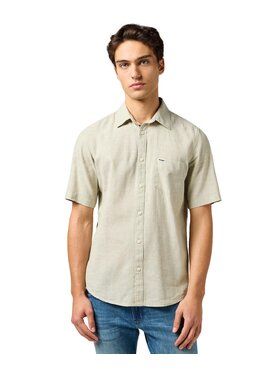 Wrangler Wrangler Koszula 112362730 Zielony Regular Fit